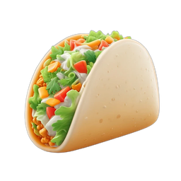 Ícone delicioso de taco para amantes de comida