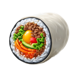 Colorful Sushi Roll Icon for Culinary Content