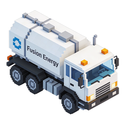 Fusion Energy Truck Voxel Isometric Icon