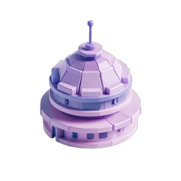 Purple Dome Icon for Innovative Designs and Architecture