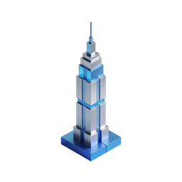 Modern Blue Skyscraper Icon for Business Use