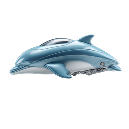 Futuristic Dolphin Icon for Marine Technology