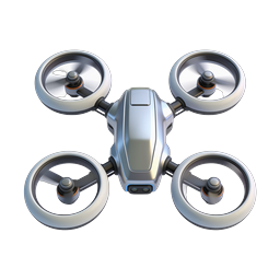 Futuristic Drone Quadcopter 3D Icon | Tech & Aerial