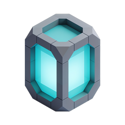 Futuristic Isometric Energy Cell Icon - Sci-Fi Tech Asset