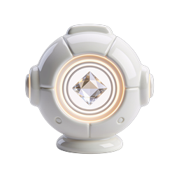 Futuristic Gem Tech Orb Icon - Premium 3D Design