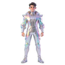 Futuristic Holographic Character 3D Icon