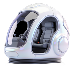 Futuristic Pod Vehicle Icon - Next-Gen Electric Transport