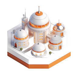 Futuristic Research Base Icon - Sci-Fi Dome Facility