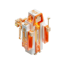 Futuristic AI Robot Icon - Cute Tech Character