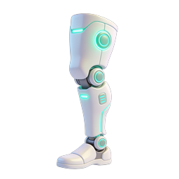 Futuristic Robotic Leg Icon - Cybernetic Tech Design