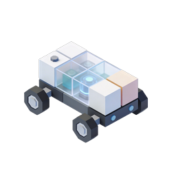 Futuristic Rover Isometric 3D Icon - Sci-Fi Vehicle