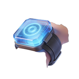 Futuristic Smartwatch 3D Icon - Holographic Wearable Tech
