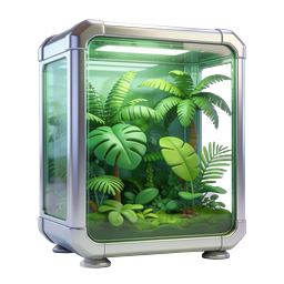 Futuristic Terrarium Bio-Dome Icon | Modern Ecosystem Design