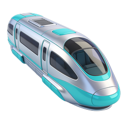 Futuristic Train Icon - Sleek Monorail Transportation