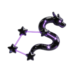 Galaxy Dragon Constellation Icon - Celestial 3D