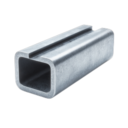 Galvanized Metal Tube Profile Icon - 3D Realistic