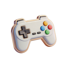 3D Game Controller Icon - Colorful Gaming Pad Design