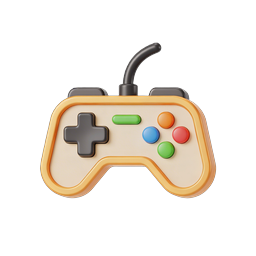 3D Game Controller Icon - Retro Gaming Pad