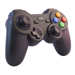 3D Game Controller Icon - Realistic Gaming Pad