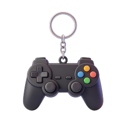 Game Controller Keychain Icon - 3D Gaming Accessory