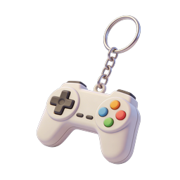 3D Game Controller Keychain Icon - Gaming Merchandise
