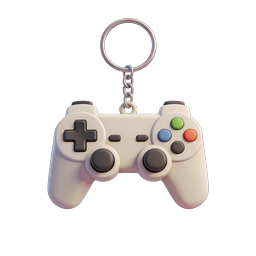 Retro Game Controller Keychain 3D Icon