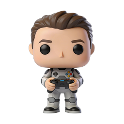 Stylized Gamer Vinyl Figure Icon with Controller