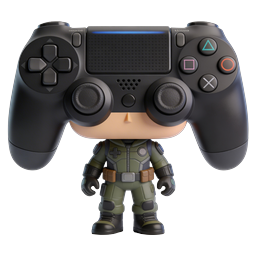 Icône de figurine personnage de manette de jeu - Style PS4