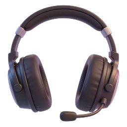 3D Gaming Headset with Microphone Icon | Realistic Design