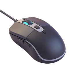 Gaming Mouse Icon - 3D Realistic Computer Peripheral