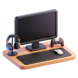 Modern Gaming Desk Icon for Tech Projects