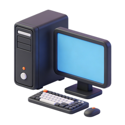 Stylish Computer Setup Icon for Modern Tech Themes