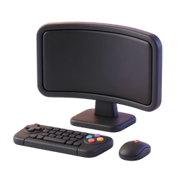 Ícone de configuração de computador elegante para espaços de trabalho modernos