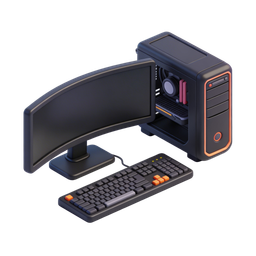 Sleek Computer Setup Icon for Modern Technology