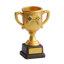 Golden Gaming Trophy Icon - Esports Champion Award