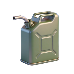 Green Fuel Canister Icon for Transport and Energy