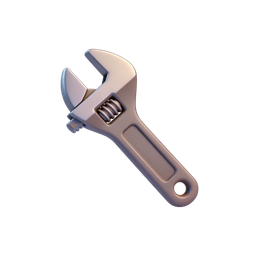 Adjustable Wrench Icon for Tools and Engineering Projects