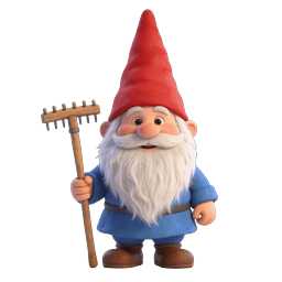 Charming Garden Gnome Character Icon | 3D Rendered