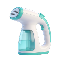 Modern Handheld Garment Steamer Icon - 3D Render