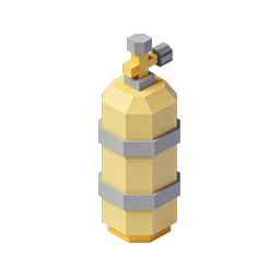 3D Gas Canister Icon - Isometric Low-Poly Design