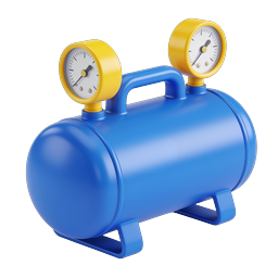 Gas Cylinder Pressure Gauge 3D Icon