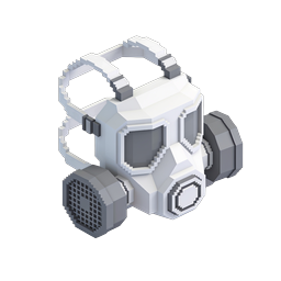 Icône 3D Voxel Isométrique de Masque à Gaz