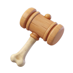 Whimsical Gavel Icon for Law and Pets