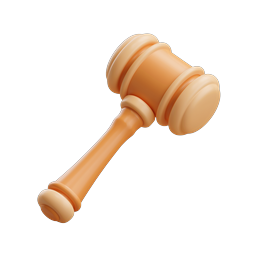 Stylish Gavel Icon for Legal Applications