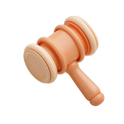 Stylized Gavel Icon for Legal Themes