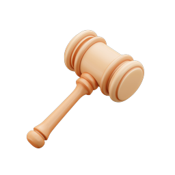 Stylish Gavel Icon for Legal Use