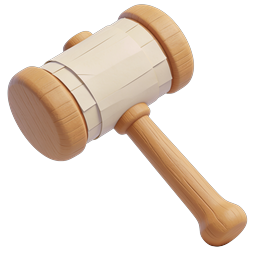 Stylish Gavel Icon for Legal Themes