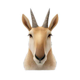 Realistic Gazelle Head Icon - African Wildlife 3D Render