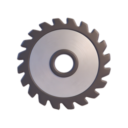 Sleek Gray Gear Icon for Mechanical Applications