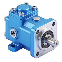 Industrial Gear Reducer 3D Icon | Mechanical Component
